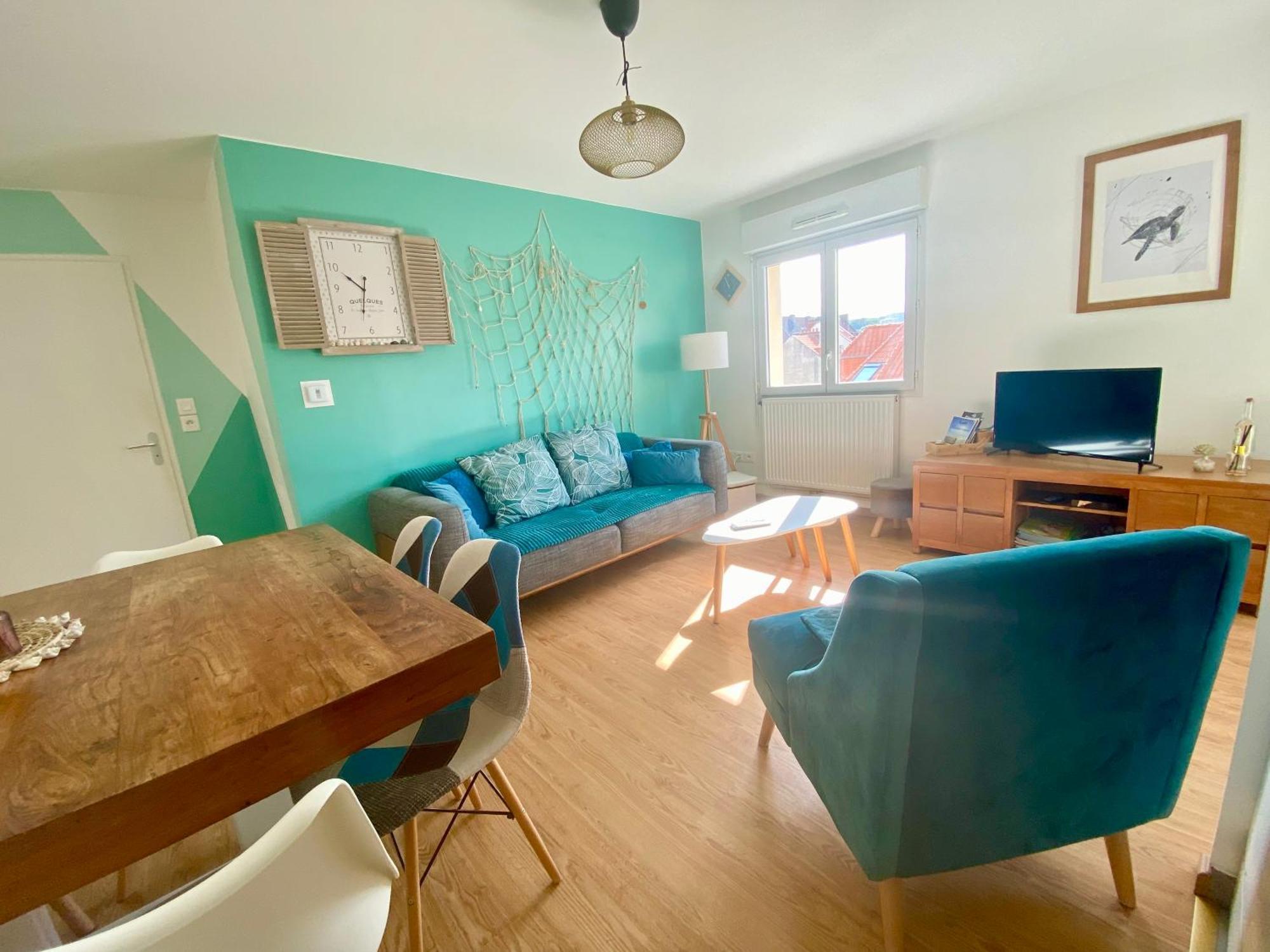 Fl'Heurt De Mer Appartement Au Pied De La Plage, Vue Mer Ле-Портель Экстерьер фото